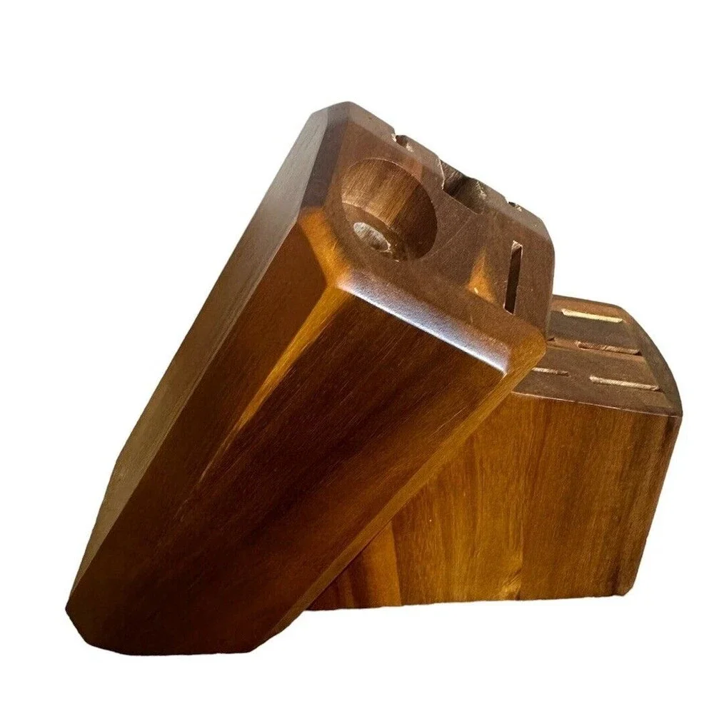Cangshan Acacia Wooden Knife Block for 12 Piece Knife Sets